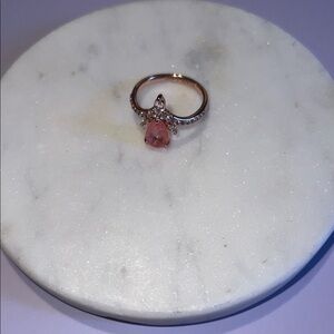 Elegant Pink Stone rose gold Ring